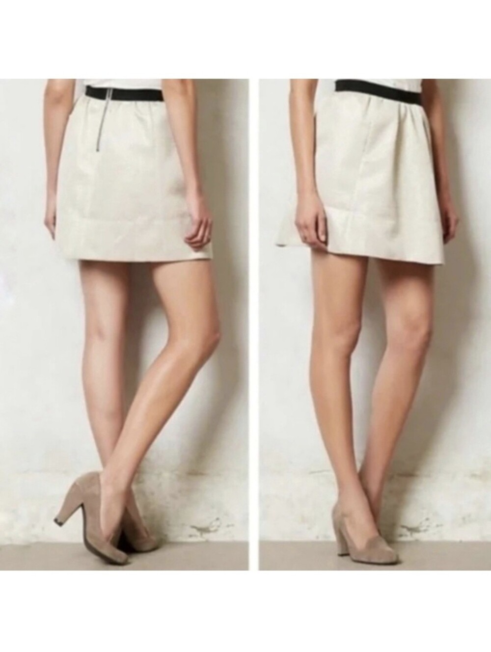 Anthropologie Ganni Programme Brocade Mini Skirt With Pockets